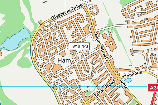 TW10 7PB map - OS VectorMap District (Ordnance Survey)