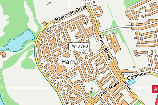 TW10 7PD map - OS VectorMap District (Ordnance Survey)
