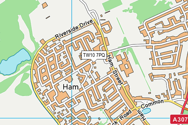 TW10 7PQ map - OS VectorMap District (Ordnance Survey)