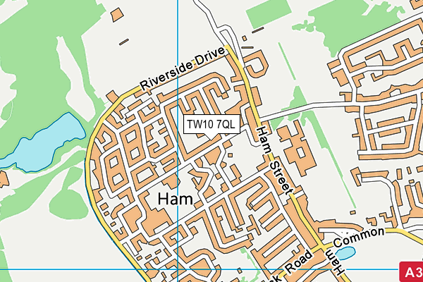 TW10 7QL map - OS VectorMap District (Ordnance Survey)