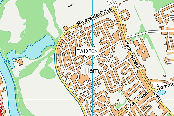 TW10 7QN map - OS VectorMap District (Ordnance Survey)