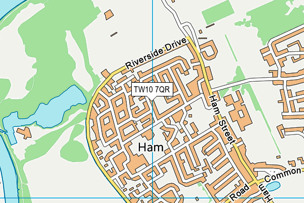 TW10 7QR map - OS VectorMap District (Ordnance Survey)