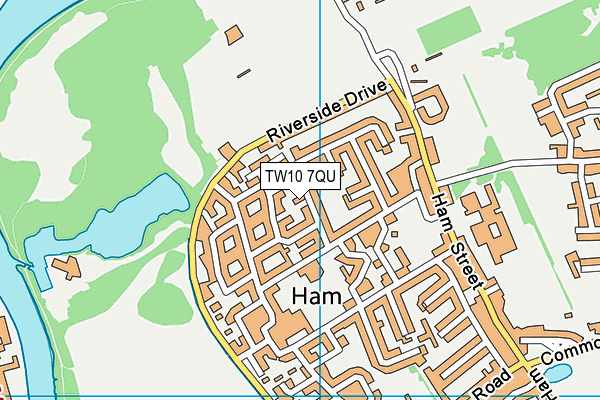 TW10 7QU map - OS VectorMap District (Ordnance Survey)
