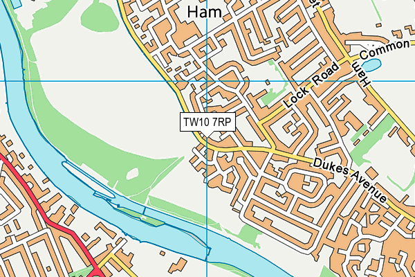 TW10 7RP map - OS VectorMap District (Ordnance Survey)