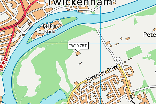 TW10 7RT map - OS VectorMap District (Ordnance Survey)