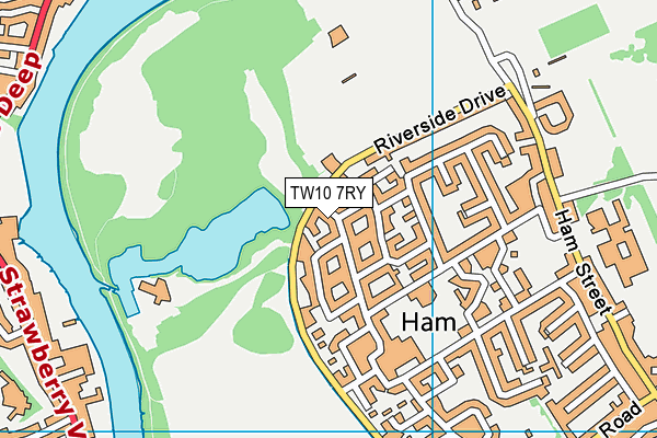 TW10 7RY map - OS VectorMap District (Ordnance Survey)