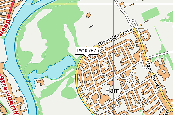 TW10 7RZ map - OS VectorMap District (Ordnance Survey)
