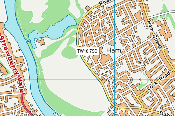 TW10 7SD map - OS VectorMap District (Ordnance Survey)