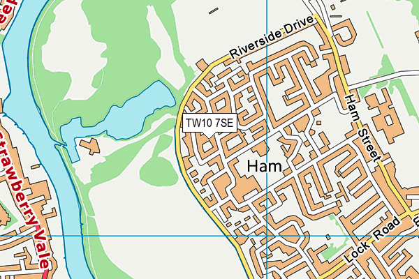 TW10 7SE map - OS VectorMap District (Ordnance Survey)