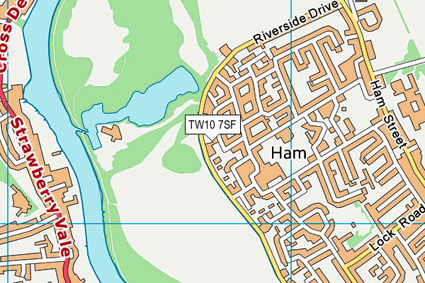 TW10 7SF map - OS VectorMap District (Ordnance Survey)