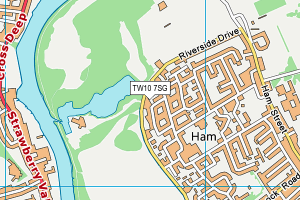TW10 7SG map - OS VectorMap District (Ordnance Survey)