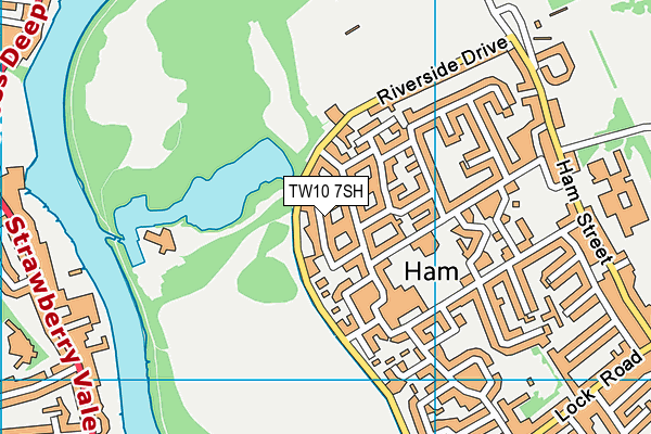 TW10 7SH map - OS VectorMap District (Ordnance Survey)