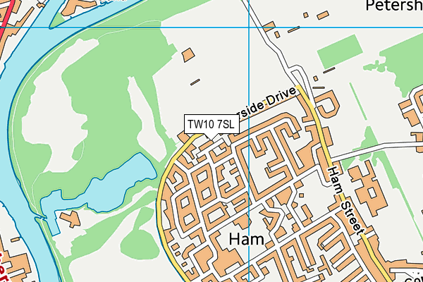 TW10 7SL map - OS VectorMap District (Ordnance Survey)