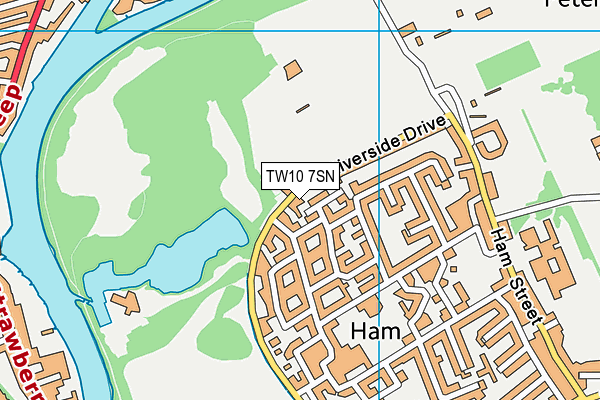 TW10 7SN map - OS VectorMap District (Ordnance Survey)