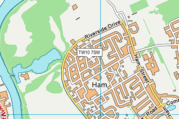 TW10 7SW map - OS VectorMap District (Ordnance Survey)