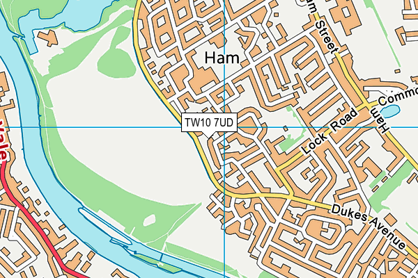 TW10 7UD map - OS VectorMap District (Ordnance Survey)