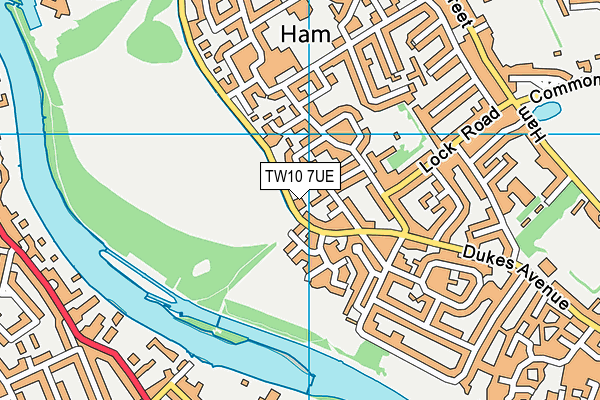 TW10 7UE map - OS VectorMap District (Ordnance Survey)