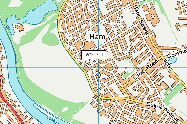 TW10 7UL map - OS VectorMap District (Ordnance Survey)