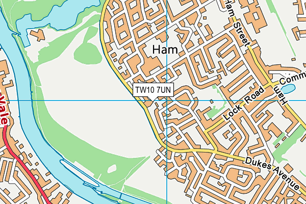 TW10 7UN map - OS VectorMap District (Ordnance Survey)