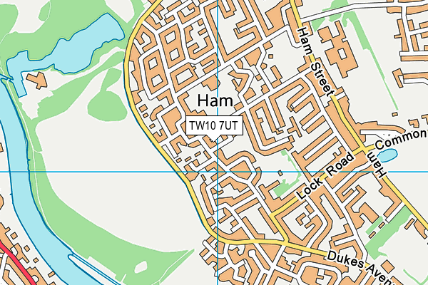 TW10 7UT map - OS VectorMap District (Ordnance Survey)