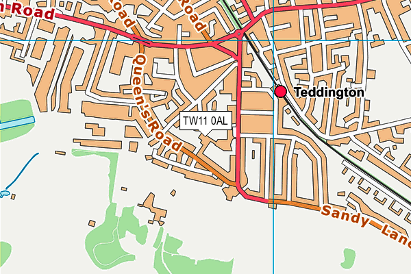 TW11 0AL map - OS VectorMap District (Ordnance Survey)