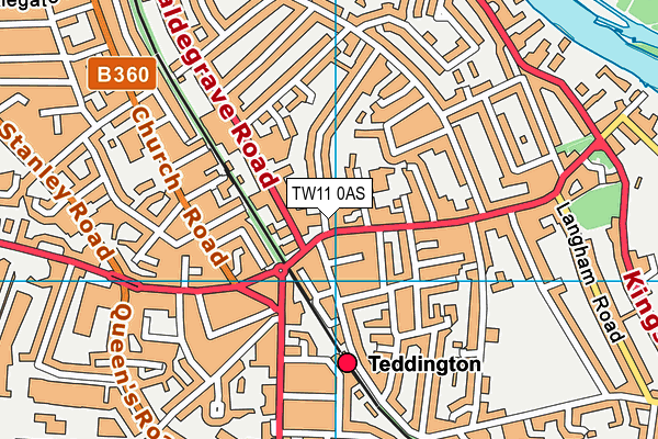 TW11 0AS map - OS VectorMap District (Ordnance Survey)