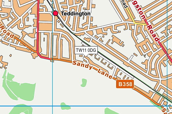 TW11 0DG map - OS VectorMap District (Ordnance Survey)