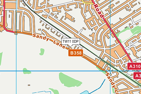 TW11 0DP map - OS VectorMap District (Ordnance Survey)