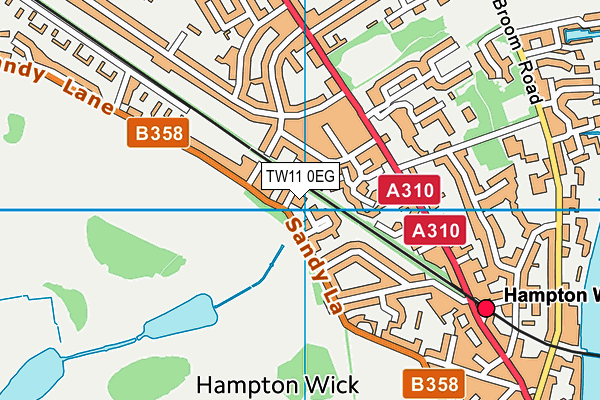 TW11 0EG map - OS VectorMap District (Ordnance Survey)