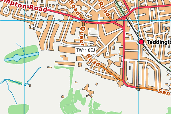 TW11 0EJ map - OS VectorMap District (Ordnance Survey)