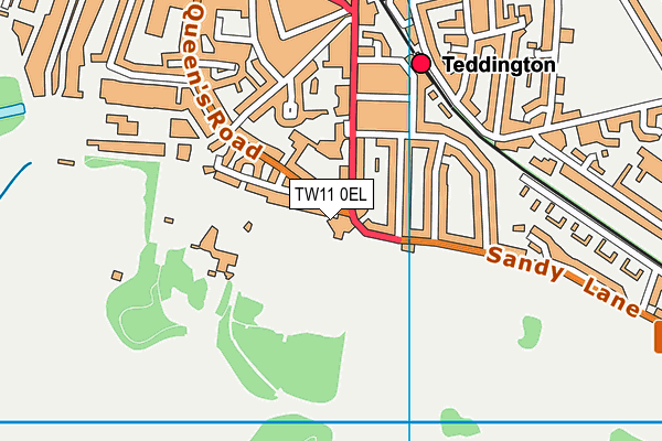 TW11 0EL map - OS VectorMap District (Ordnance Survey)