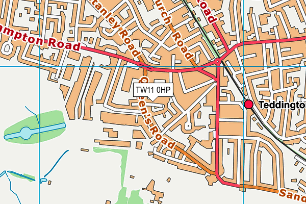 TW11 0HP map - OS VectorMap District (Ordnance Survey)