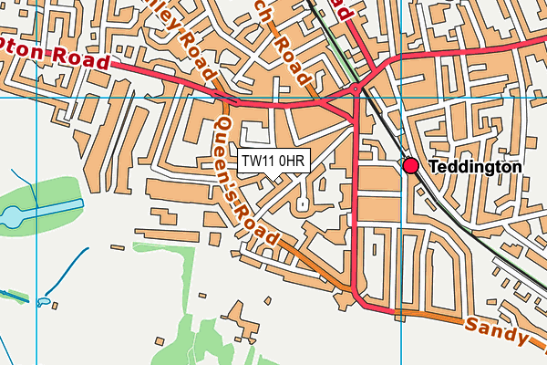 TW11 0HR map - OS VectorMap District (Ordnance Survey)