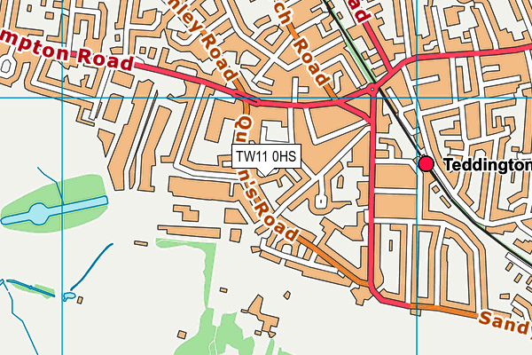 TW11 0HS map - OS VectorMap District (Ordnance Survey)