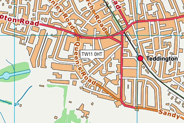 TW11 0HT map - OS VectorMap District (Ordnance Survey)