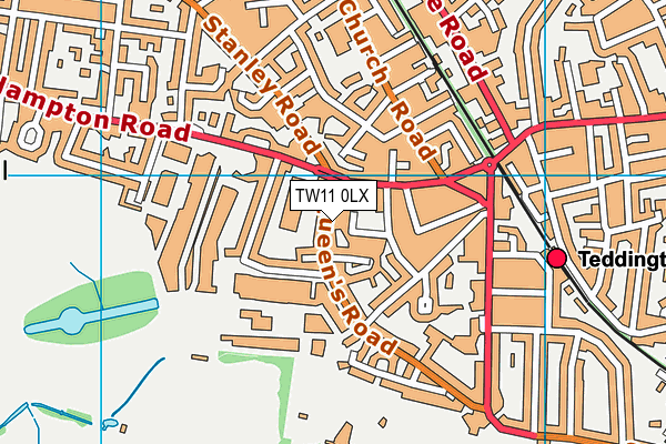 TW11 0LX map - OS VectorMap District (Ordnance Survey)