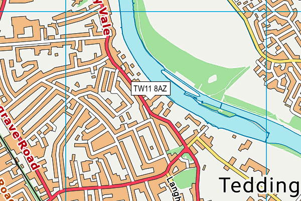TW11 8AZ map - OS VectorMap District (Ordnance Survey)