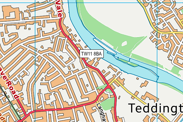 TW11 8BA map - OS VectorMap District (Ordnance Survey)