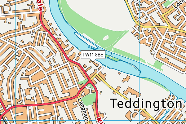 TW11 8BE map - OS VectorMap District (Ordnance Survey)