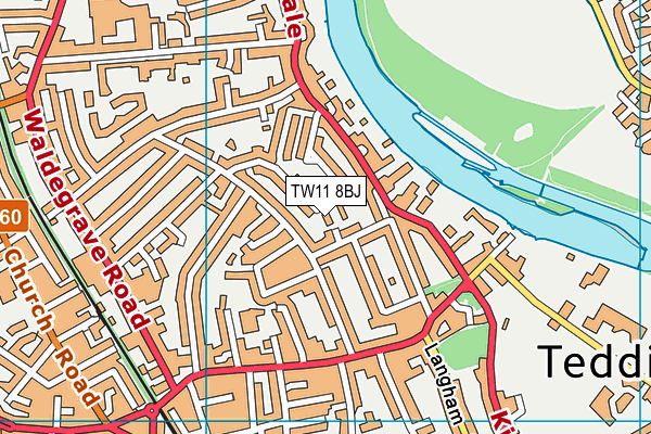 TW11 8BJ map - OS VectorMap District (Ordnance Survey)