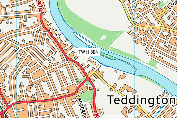 TW11 8BN map - OS VectorMap District (Ordnance Survey)