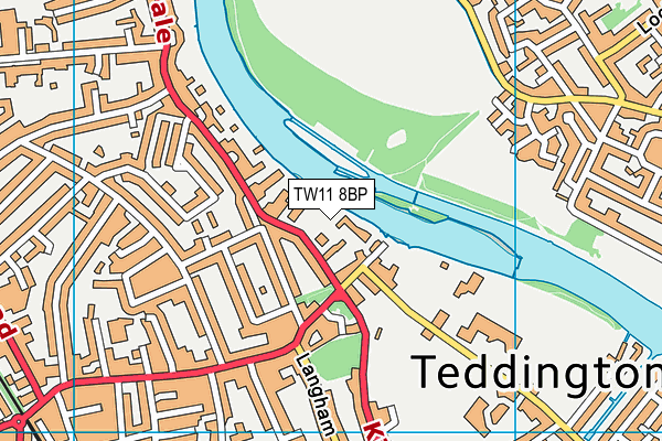 TW11 8BP map - OS VectorMap District (Ordnance Survey)