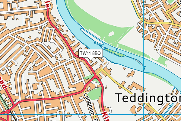TW11 8BQ map - OS VectorMap District (Ordnance Survey)