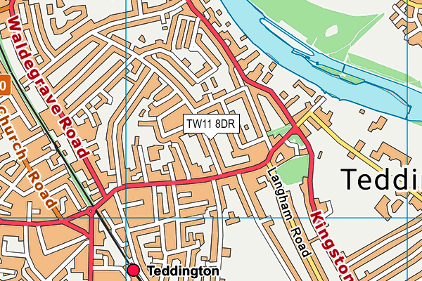 TW11 8DR map - OS VectorMap District (Ordnance Survey)