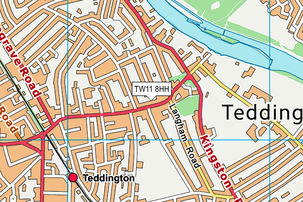 TW11 8HH map - OS VectorMap District (Ordnance Survey)
