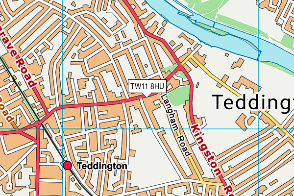 TW11 8HU map - OS VectorMap District (Ordnance Survey)