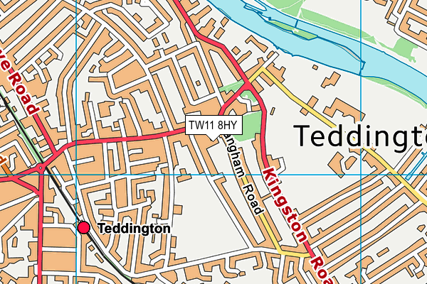 TW11 8HY map - OS VectorMap District (Ordnance Survey)