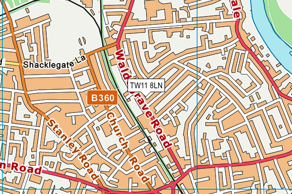TW11 8LN map - OS VectorMap District (Ordnance Survey)