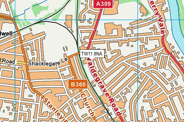 Map of WALDEGRAVE MEWS LIMITED at district scale