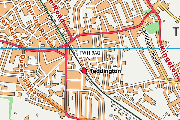 TW11 9AQ map - OS VectorMap District (Ordnance Survey)